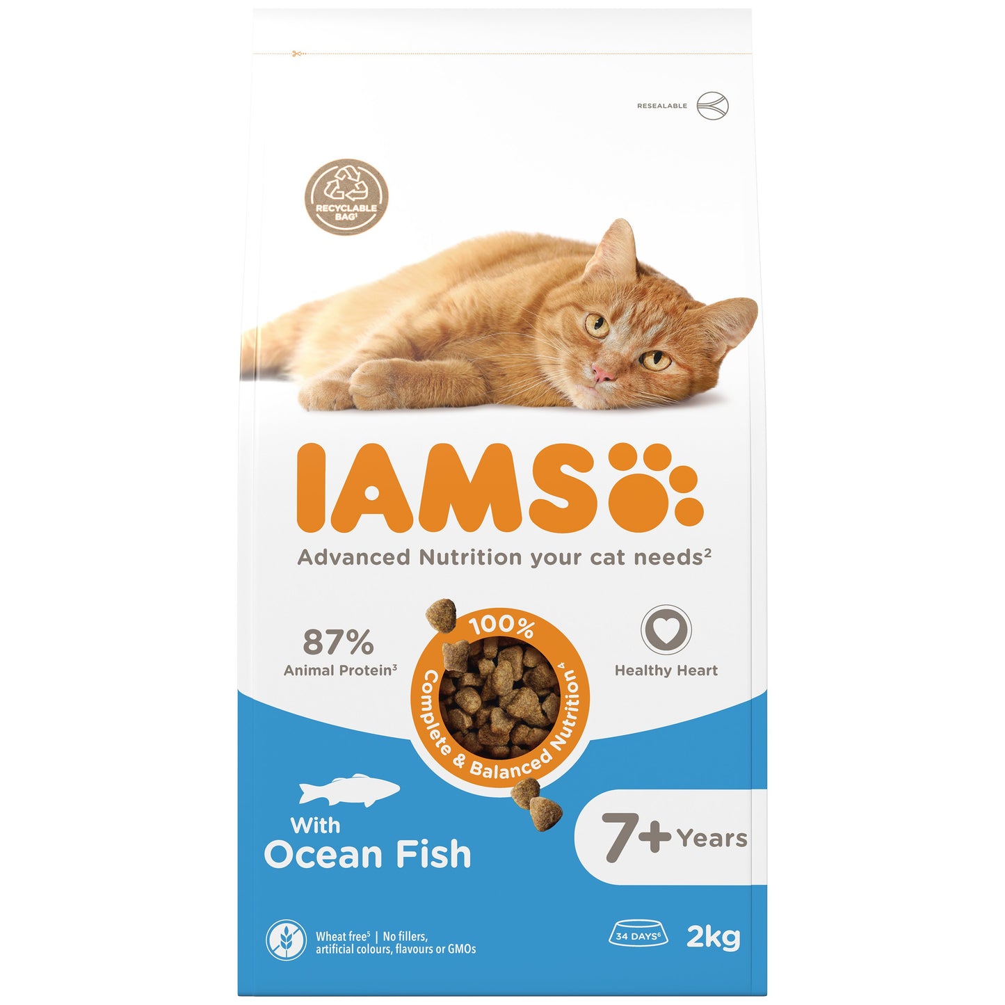 Iams Cat Senior Vitality Ocean Fish 2kg