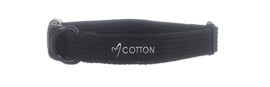 Gor Pets Cotton Adjustable Dog Collar Small - Black