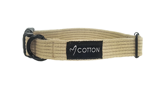 Gor Pets Cotton Adjustable Dog Collar Large - Beige