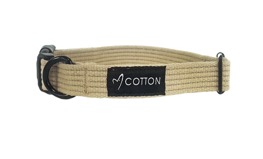 Gor Pets Cotton Adjustable Dog Collar Medium - Beige