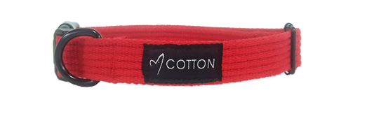Gor Pets Cotton Adjustable Dog Collar Medium - Red