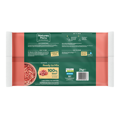 Natures Menu Frozen Ready to Mix 100% Beef Freeflow 2kg