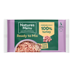 Natures Menu Frozen Ready to Mix 100% Turkey Freeflow 2kg