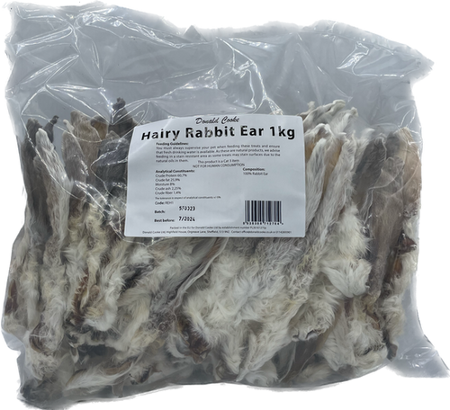K9 Chew Co. Hairy Rabbit Ears 1kg