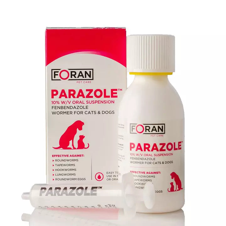 Foran Parazole 10% Oral Suspension Wormer for Cats & Dogs 100ml