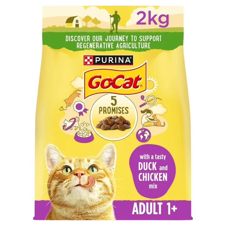 Go-Cat Adult Duck & Chicken Dry Cat Food 2kg