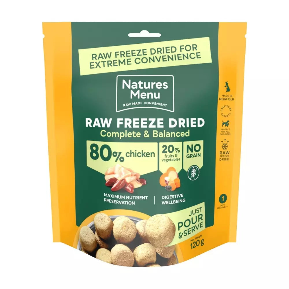 Natures Menu Freeze Dried Dog Food 80/20 Chicken 120g