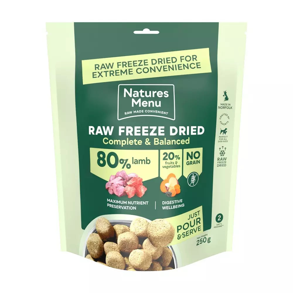 Natures Menu Freeze Dried Dog Food 80/20 Lamb 250g