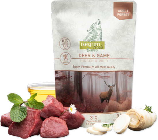 Isegrim Roots Deer + Game Super Premium Wet Food 410g