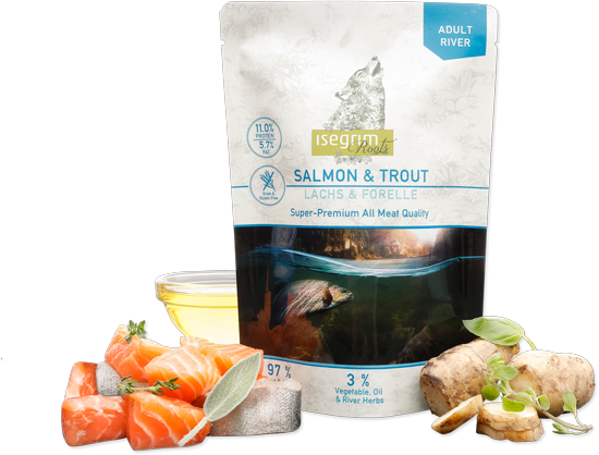 Isegrim Roots Salmon + Trout Super Premium Wet Food 410g