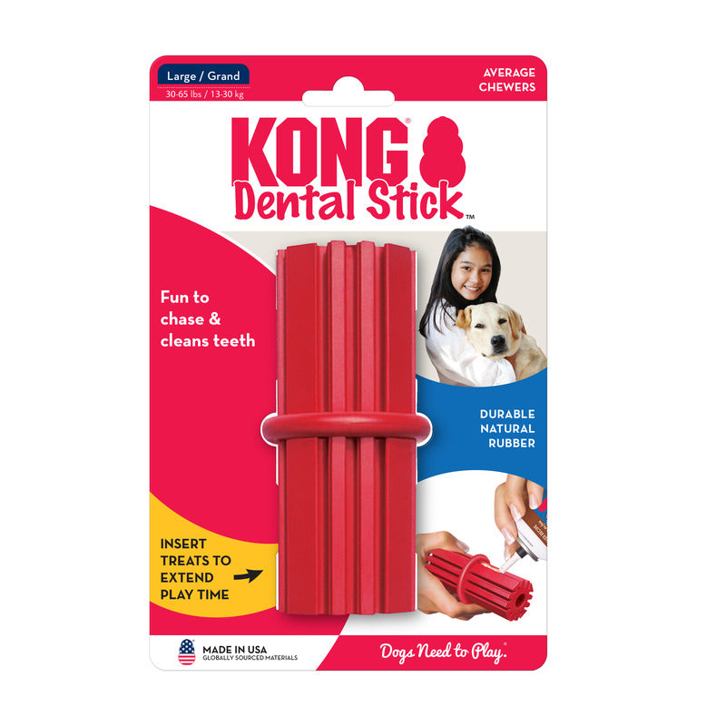 KONG Dental Stick Durable Dog Chew Toy Large