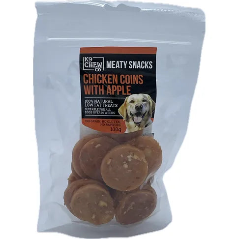 K9 Chew Co Chicken Coins with Apple 100g