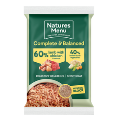 Natures Menu Frozen Complete & Balanced 60/40 Block - Lamb and Chicken 300g