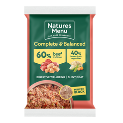 Natures Menu Frozen Complete & Balanced 60/40 Block - Beef and Chicken 300g