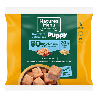 Natures Menu Complete & Balanced 80/20 Nuggets Puppy Chicken & Salmon 1kg