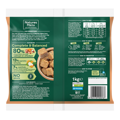 Natures Menu Complete & Balanced 80/20 Nuggets Chicken & Salmon 1kg