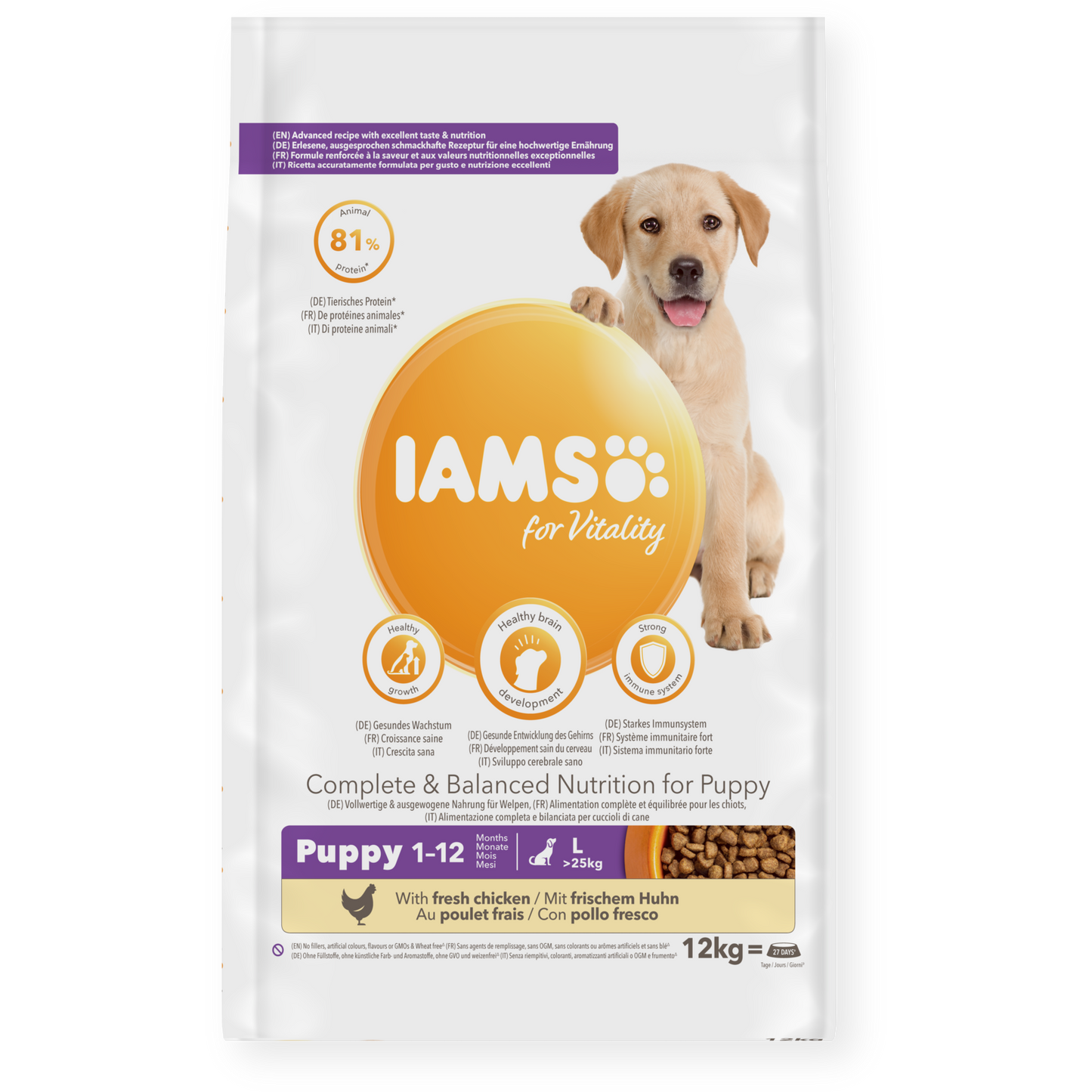 Iams for Vitality Puppy Large Breed Chicken