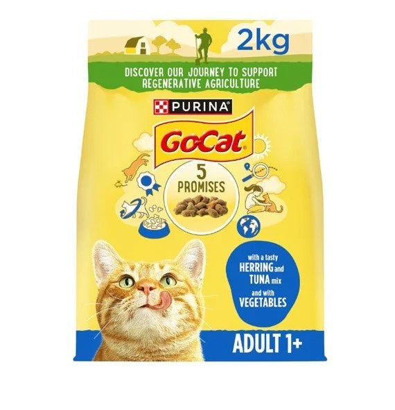 Go-Cat Tuna & Herring Dry Cat Food 2Kg