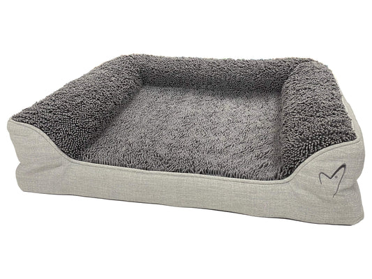 Gor Pets Noodle Soft Machine Washable Dog Bed - Medium Grey