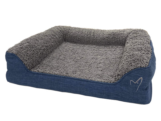 Gor Pets Noodle Soft Machine Washable Dog Bed - Medium Blue