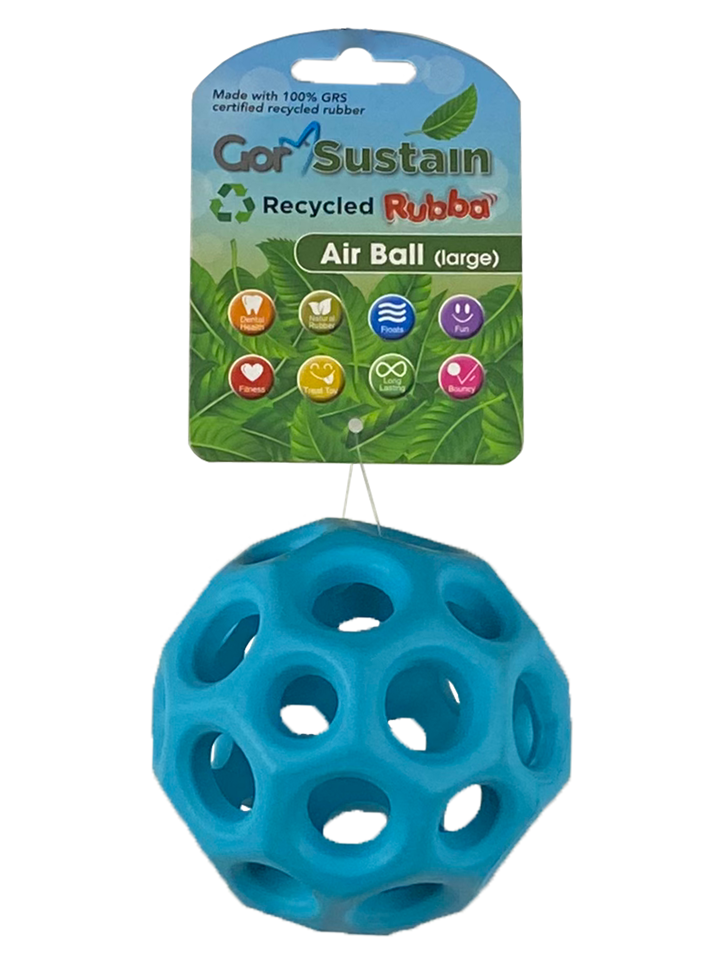 Gor Pets Sustain Air Ball Eco-Friendly Dog Toy Large 10.5cm - Blue