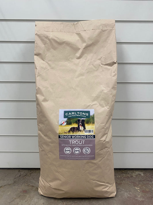 Carlton's Grain Free Senior Trout with Salmon, Sweet Potato & Asparagus 15kg