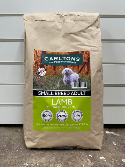 Carlton's Grain Free Small Breed Adult Lamb with Sweet Potato & Mint 6kg